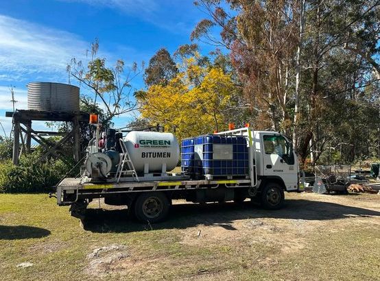 Green Civil Excavations bitumen sealing truck