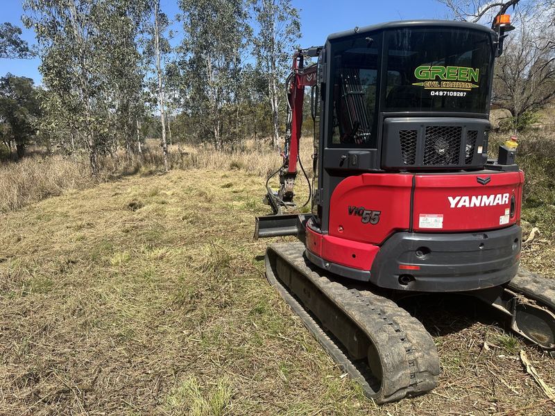 Green Civil Excavations Yanmar ViO55 on site